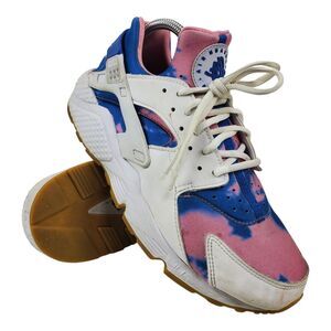 NIKE Shoes AIR HUARACHE RUN PRINT Womens Size 11 White Blue Sneaker AQ0551-100